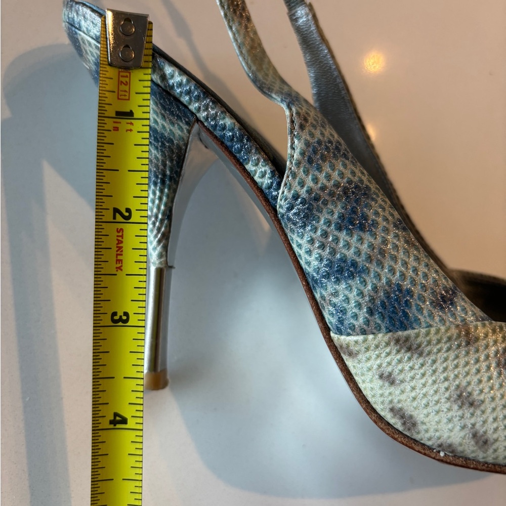 Marciano Blue Printed Leopard Sandals 7.5 Moyen - Picture 4 of 8